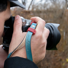 Load image into Gallery viewer, Patriot Leather Camera Wrist Strap - Due North Leather Goods
