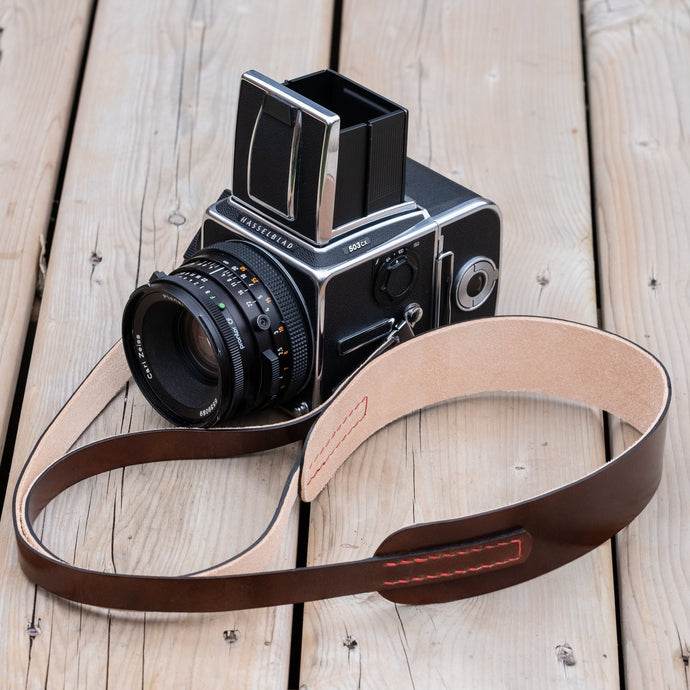 Newport Leather Camera Neck Strap for Hasselblad 500 series - Due North Leather Goods