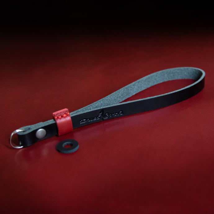 Red Tab Leather Wrist Strap - Due North Leather Goods