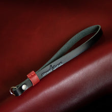 Load image into Gallery viewer, Red Tab Leather Wrist Strap - Due North Leather Goods