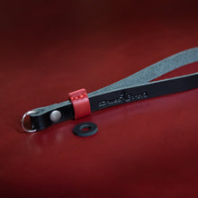 Load image into Gallery viewer, Red Tab Leather Wrist Strap - Due North Leather Goods