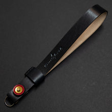 Load image into Gallery viewer, Bond Nero Leather Wrist Strap - Due North Leather Goods
